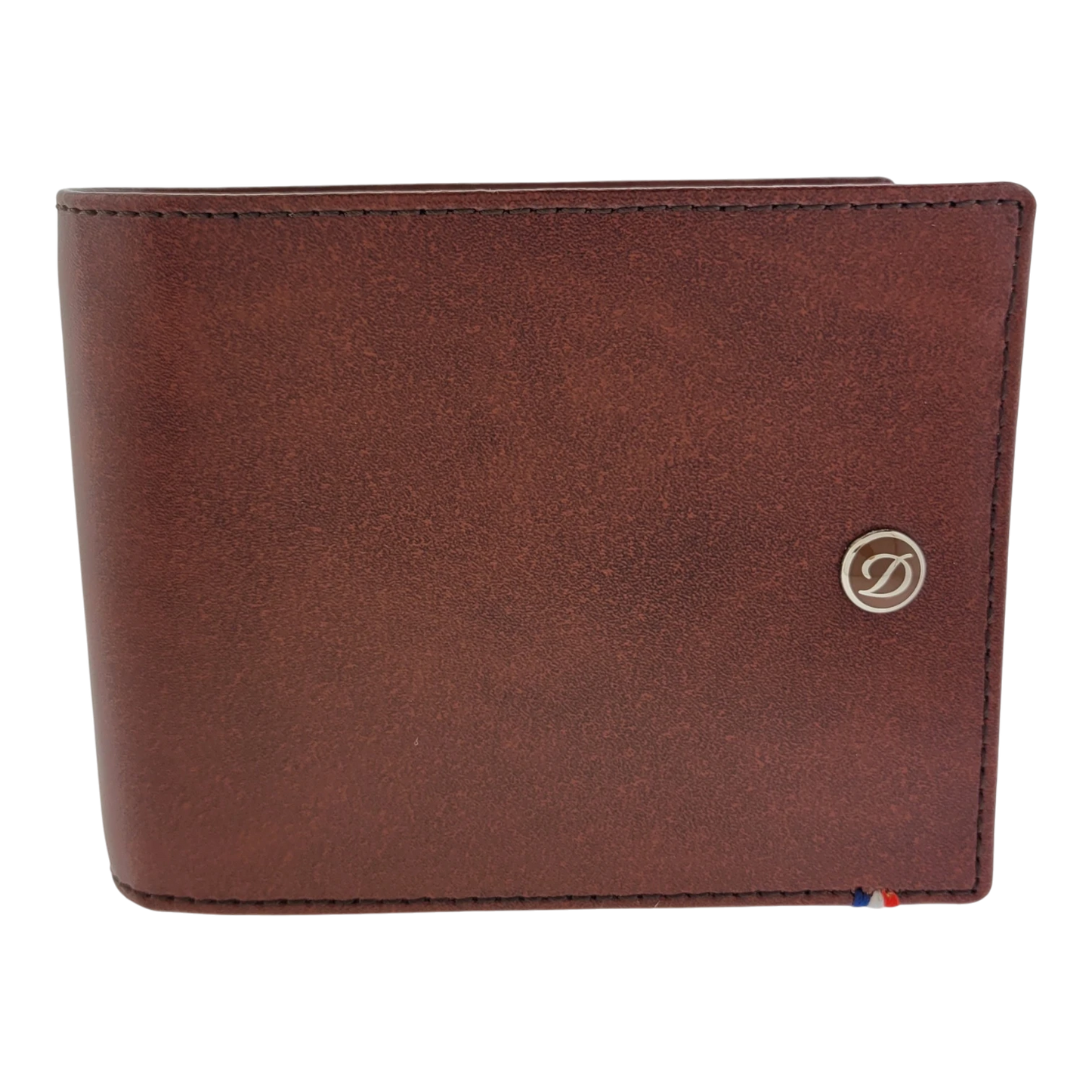 S.T. Dupont Brown & Black Smooth Leather Wallet, 180190