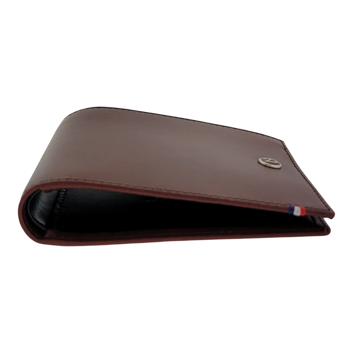 S.T. Dupont Brown & Black Smooth Leather Wallet, 180190