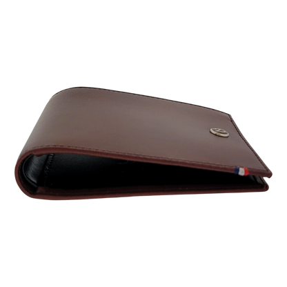 S.T. Dupont Brown & Black Smooth Leather Wallet, 180190