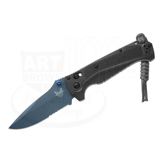 Benchmade Adira™ Tempest Gray Grivory® Serrated Drop-point