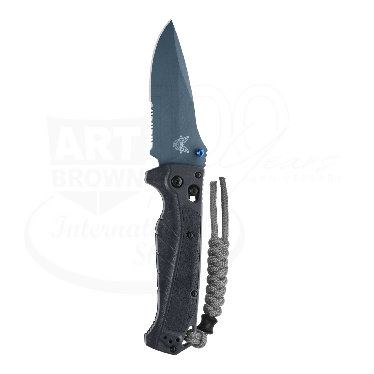Benchmade Adira™ Tempest Gray Grivory® Serrated Drop-point