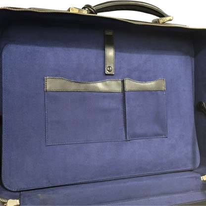 S.T. Dupont Display Model Line D Black Leather Document Holder 181004 royal blue microfiber interior with pockets