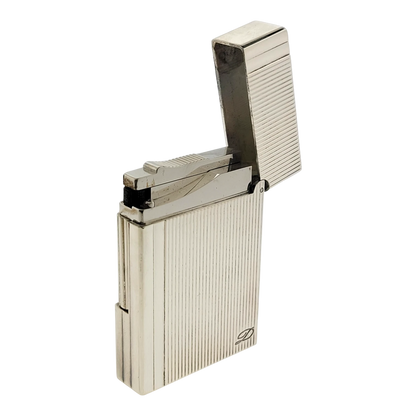 Preowned S.T. Dupont Gatsby Palladium Vertical Lines Lighter, 018137-D2