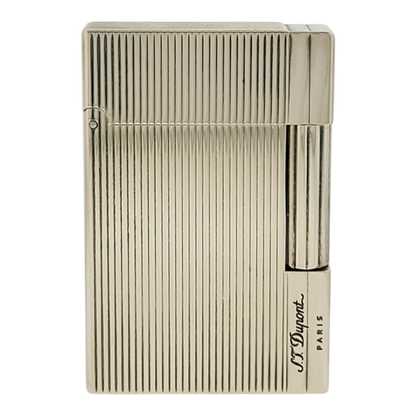 Preowned S.T. Dupont Gatsby Palladium Vertical Lines Lighter, 018137-D2