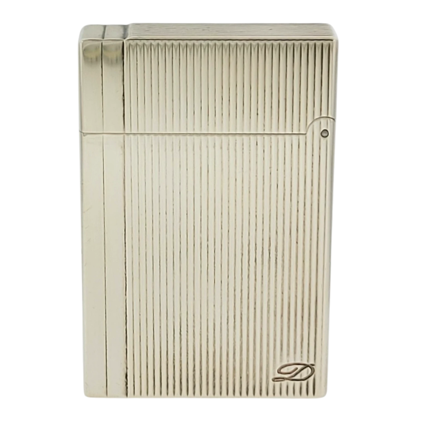 Preowned S.T. Dupont Gatsby Palladium Vertical Lines Lighter, 018137-D2