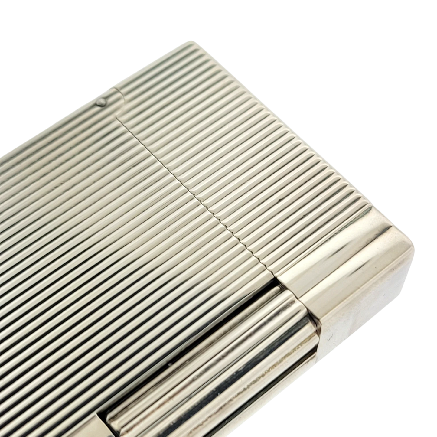 Preowned S.T. Dupont Gatsby Palladium Vertical Lines Lighter, 018137-D2