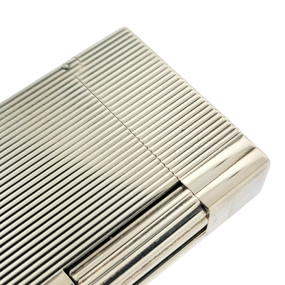 Preowned S.T. Dupont Gatsby Palladium Vertical Lines Lighter, 018137-D2
