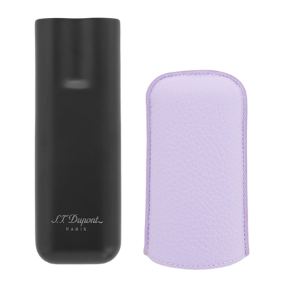 S.T. Dupont Metal Base Matte Black & Lilac 2 Cigar Case, 183162