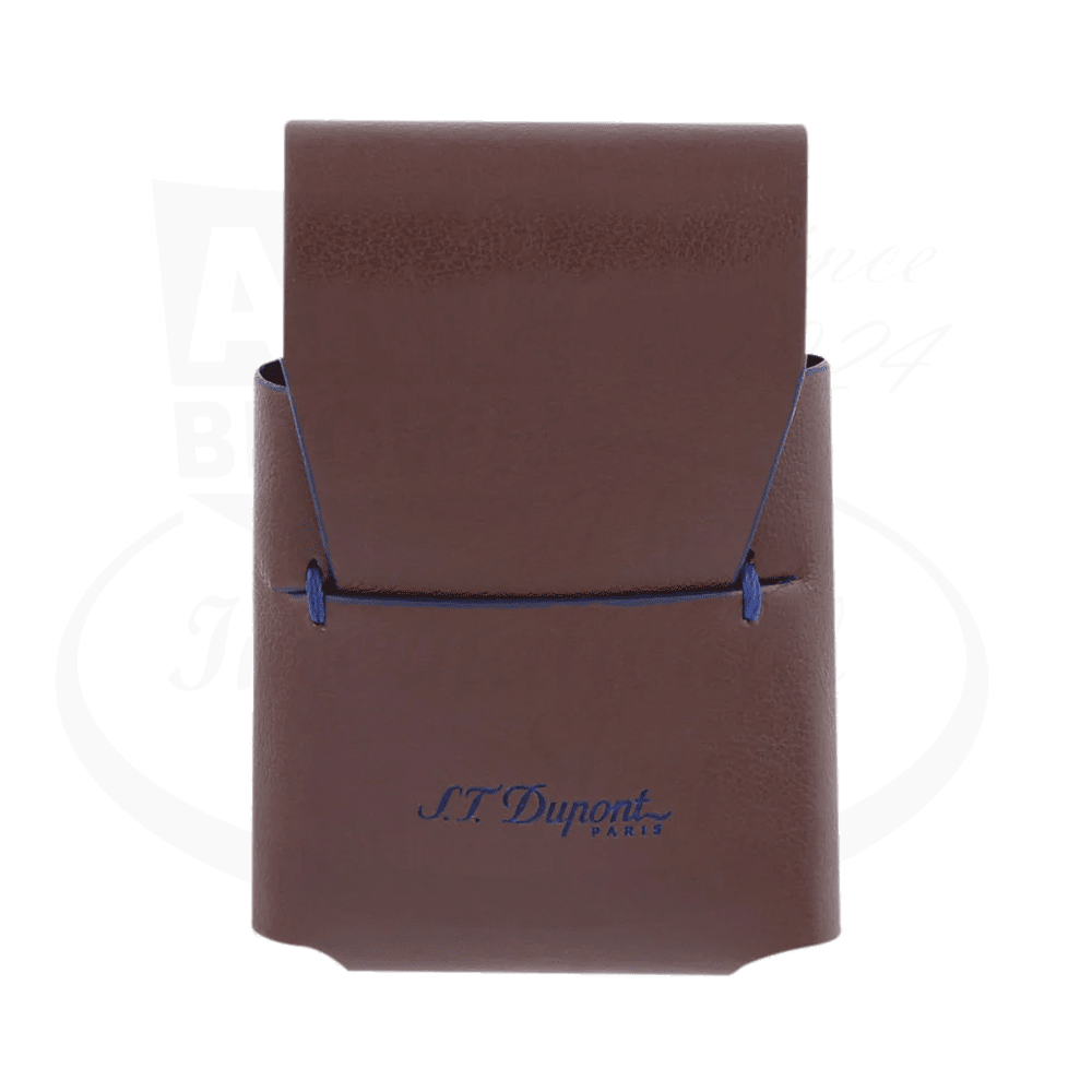 S.T. Dupont Ligne 2 Brown and Blue Slim Lighter Case, 184104