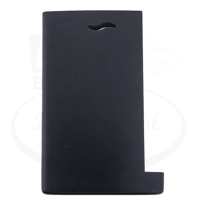 ST Dupont Slim 7 matte black metal replacement shell with curved opening notch, exterior casing component for lighter customization