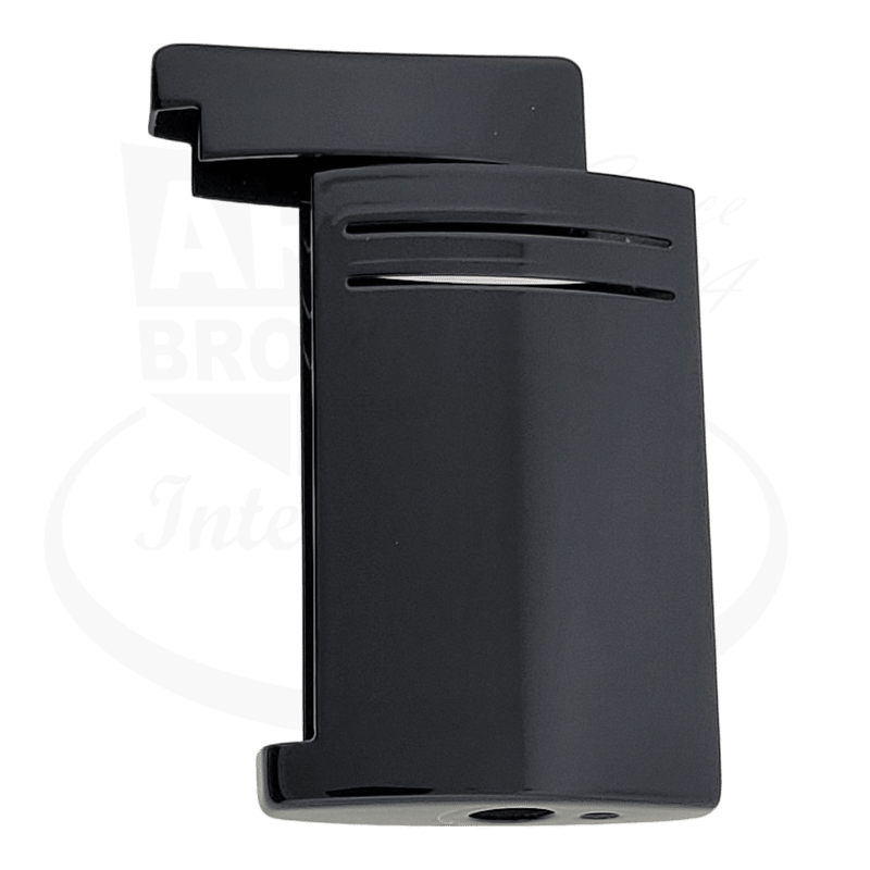 S.T. Dupont Maxijet lighter replacement shell, black metal casing with horizontal vents, sleek exterior housing component