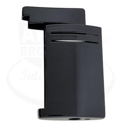 S.T. Dupont Maxijet lighter replacement shell, black metal casing with horizontal vents, sleek exterior housing component