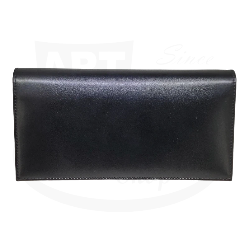 S.T. Dupont Line D Black Leather Long Vertical Men's Wallet - 7 Credit Card, 180005