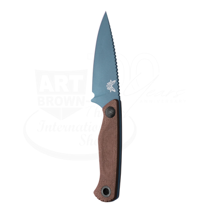 Benchmade Dacian™ Brown Canvas Micarta Spear-point fixed blade knife, gallery position 5, square 2048x2048 image.
