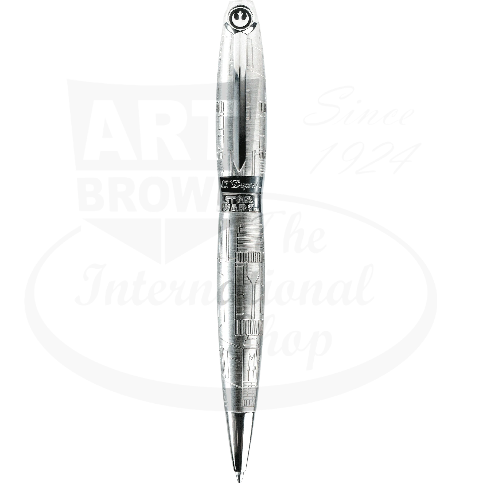 S.T. Dupont Limited Edition Star Wars Premium Ceramium ACT Pen silver palladium carbon fiber X-Wing design ballpoint