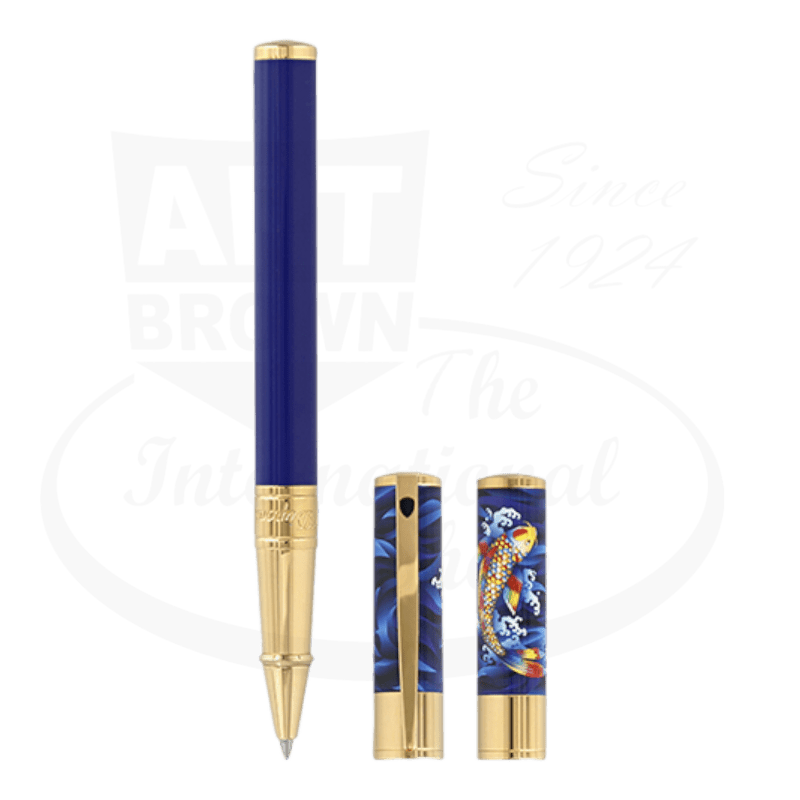 S.T. Dupont D-Initial Koi & Shiny Gold Rollerball Pen, 262005