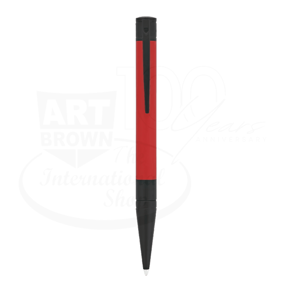 S.T. Dupont D-Initial Matte Black & Red Ballpoint Pen, 265116