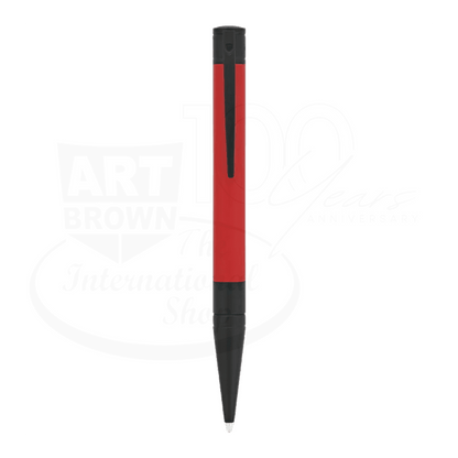 S.T. Dupont D-Initial Matte Black & Red Ballpoint Pen, 265116