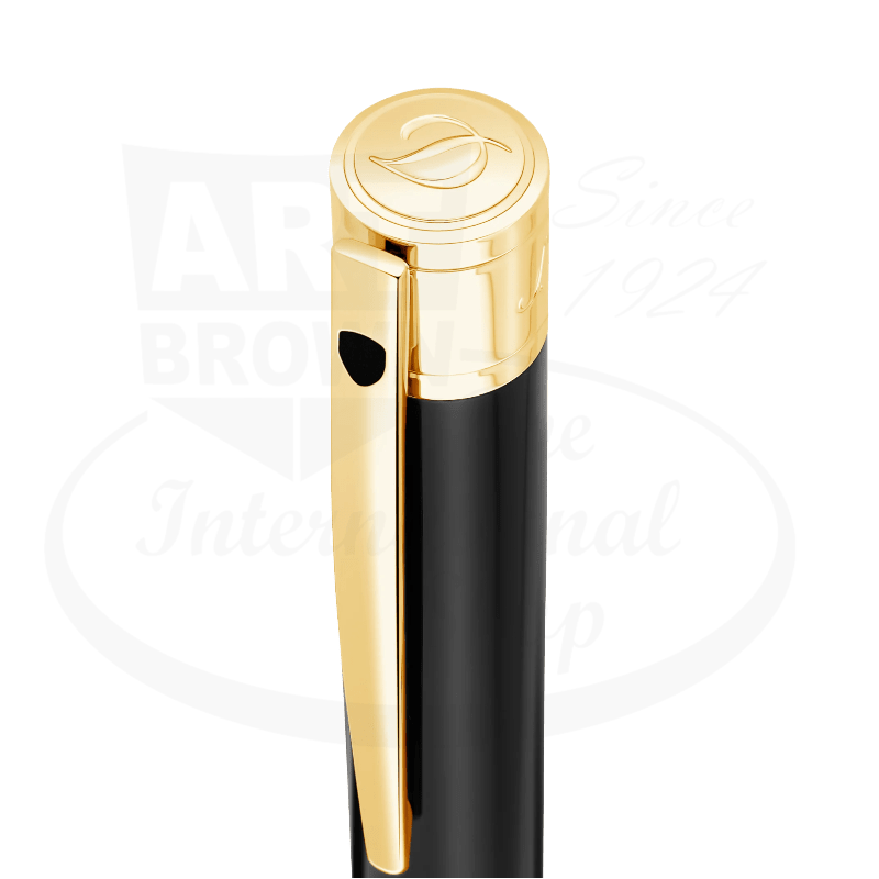 S.T. Dupont D-Initial Black and Gold Ballpoint Pen, 265202
