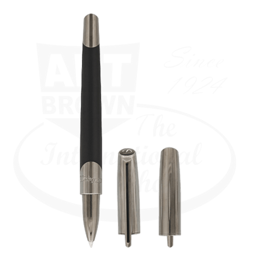 S.T. Dupont Defi Millennium Gunmetal & Matte Black Rollerball Pen, 402719