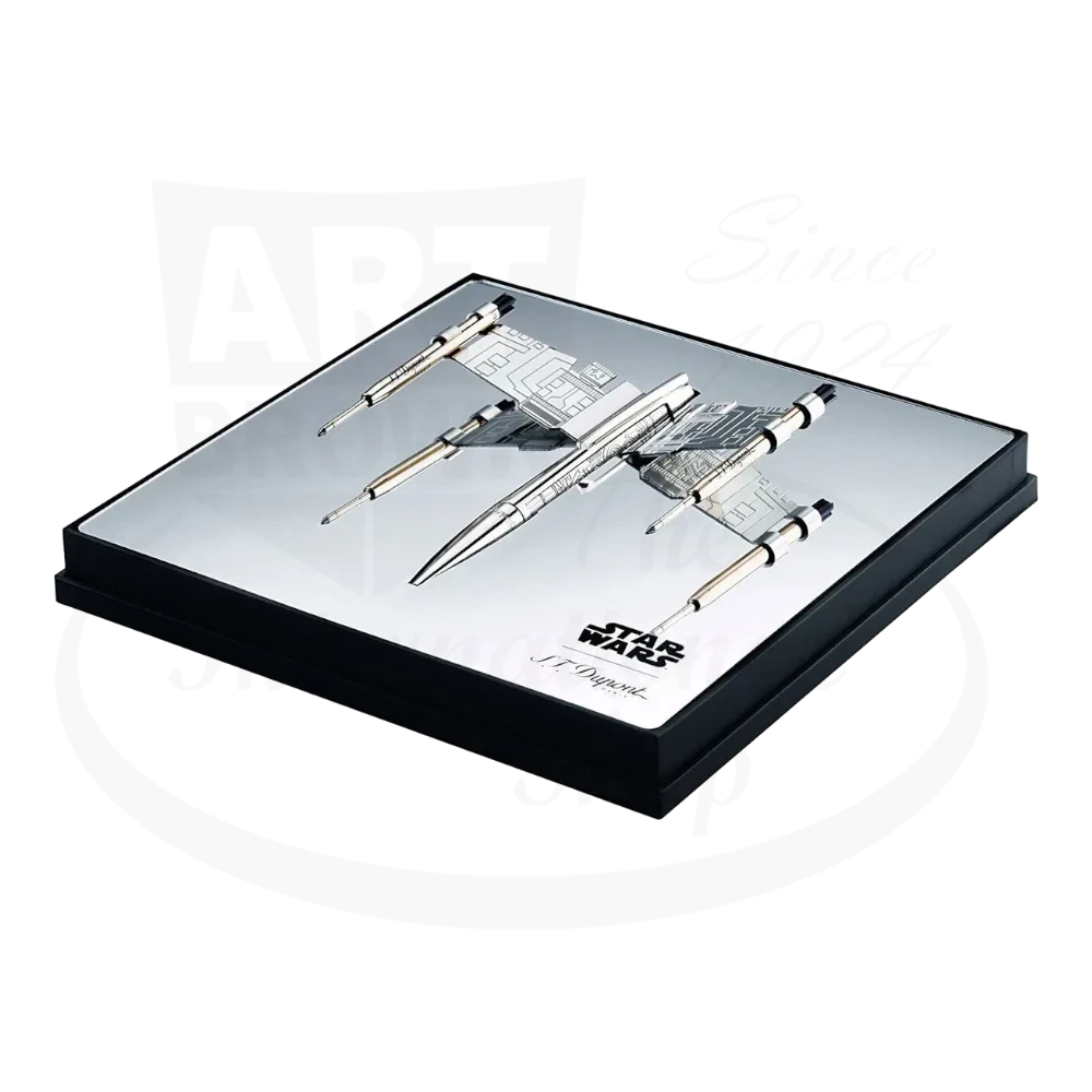 S.T. Dupont Limited Edition Star Wars DÃ©fi Ballpoint Pen 405811 palladium silver pen with fighter jet design and presentation box
