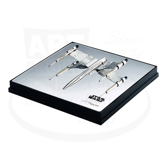 S.T. Dupont Limited Edition Star Wars DÃ©fi Ballpoint Pen 405811 palladium silver pen with fighter jet design and presentation box