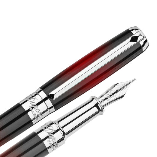 S.T. Dupont Line D Atelier Medium Sunburst Red Fountain Pen, 410106M