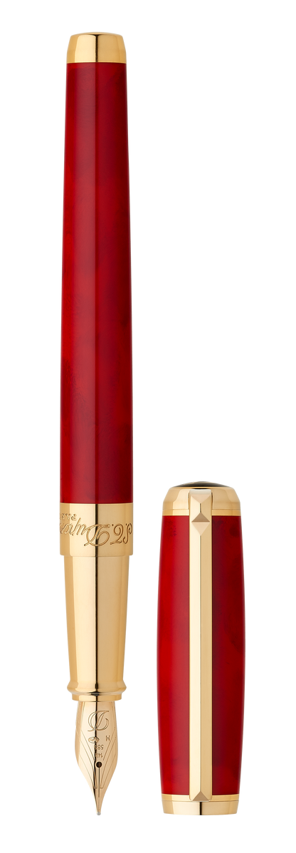S.T. Dupont Line D Atelier Red Fountain Pen, 410710