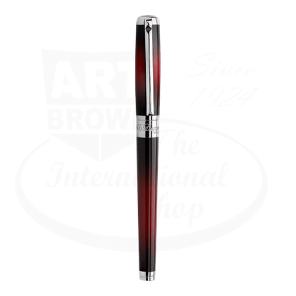 S.T. Dupont Line D Atelier Medium Sunburst Fountain Pen, Chinese lacquer & palladium, sunburst finish, twist mechanism