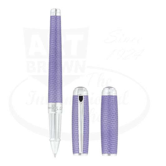 S.T. Dupont Line D Large Lilac & Palladium Rollerball Pen, 412000L