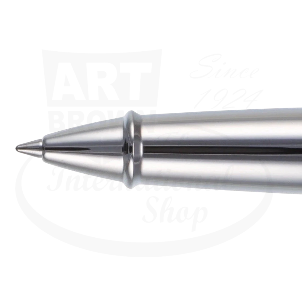 S.T. Dupont Line D Palladium Arabesque Rollerball Pen 412673 polished palladium tip close-up view