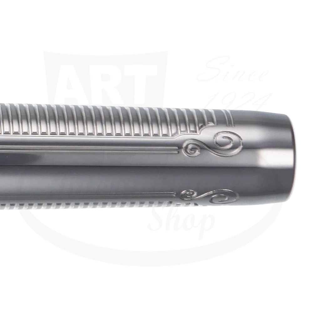 S.T. Dupont Line D Palladium Arabesque Rollerball Pen 412673 solid brass palladium finish intricate metalwork pattern