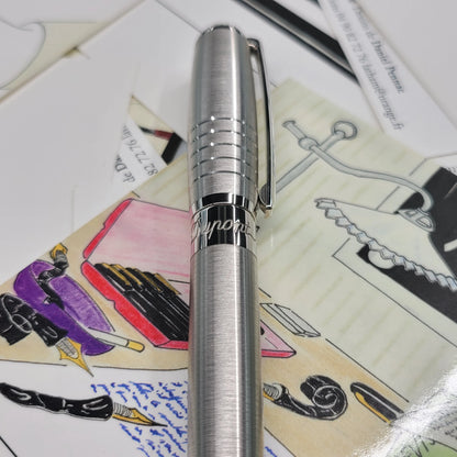 S.T. Dupont Line D / Elysee Brushed Palladium Ballpoint Pen, 415607