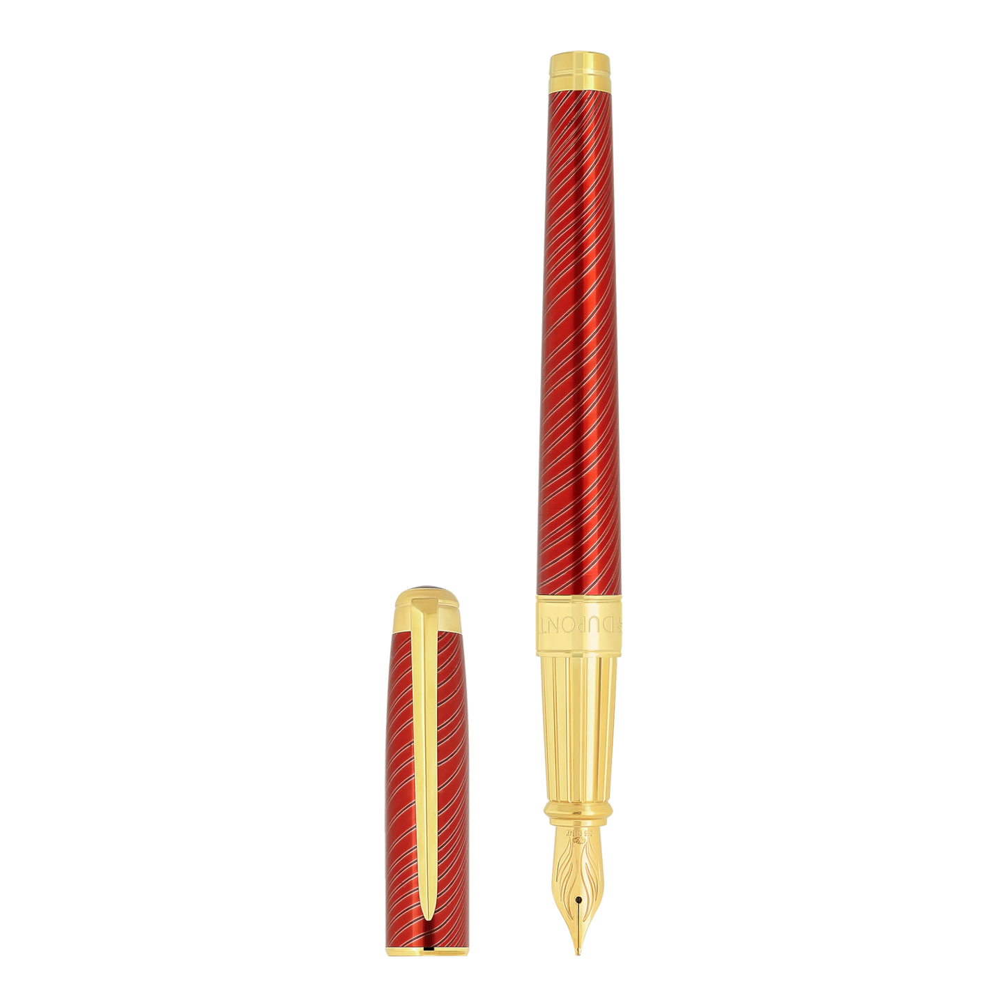 S.T. Dupont Line D Eternity Large Horse Mane Guilloche Fountain Pen