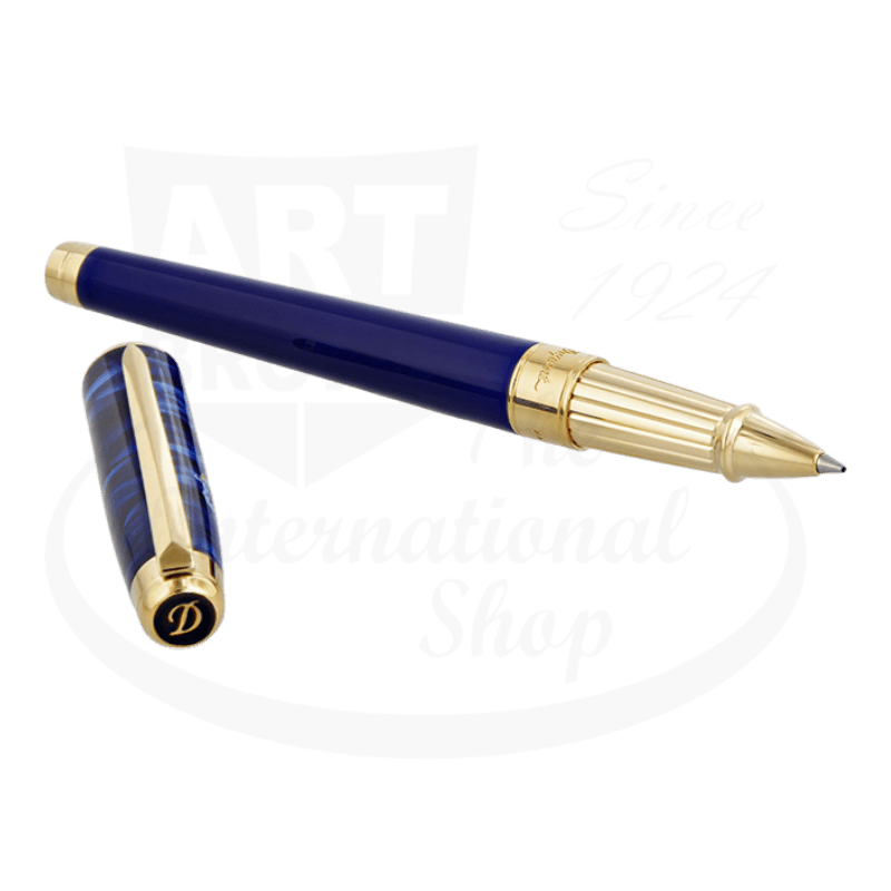 S.T. Dupont Line D Eternity Large Koi & Shiny Gold Rollerball Pen, 422005L