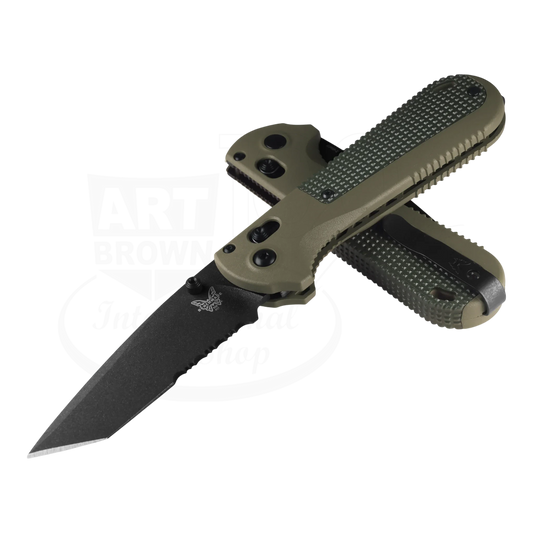 Benchmade Redoubt® Ranger Green/Forest Grivory® Serrated Drop Point