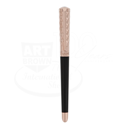 S.T. Dupont Liberté Black Lacquer & Rose Gold Fountain Pen, 460601