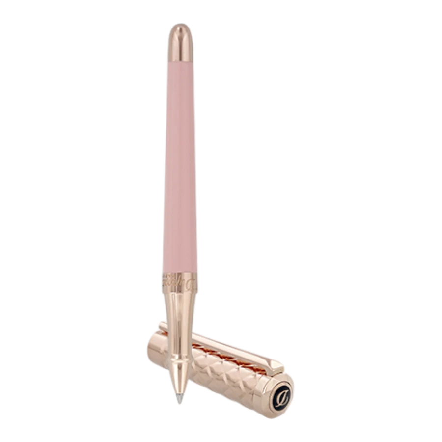 S.T. Dupont Liberté Pink Lacquer & Rose Gold Rollerball Pen, 462678