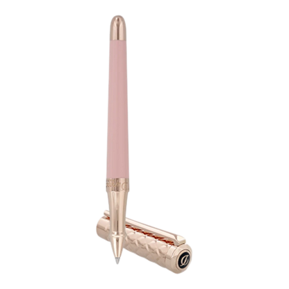 S.T. Dupont Liberté Pink Lacquer & Rose Gold Rollerball Pen, 462678