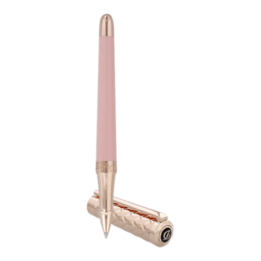 S.T. Dupont Liberté Pink Lacquer & Rose Gold Rollerball Pen, 462678