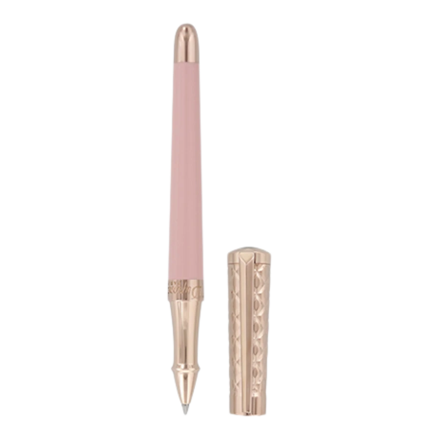 S.T. Dupont Liberté Pink Lacquer & Rose Gold Rollerball Pen, 462678