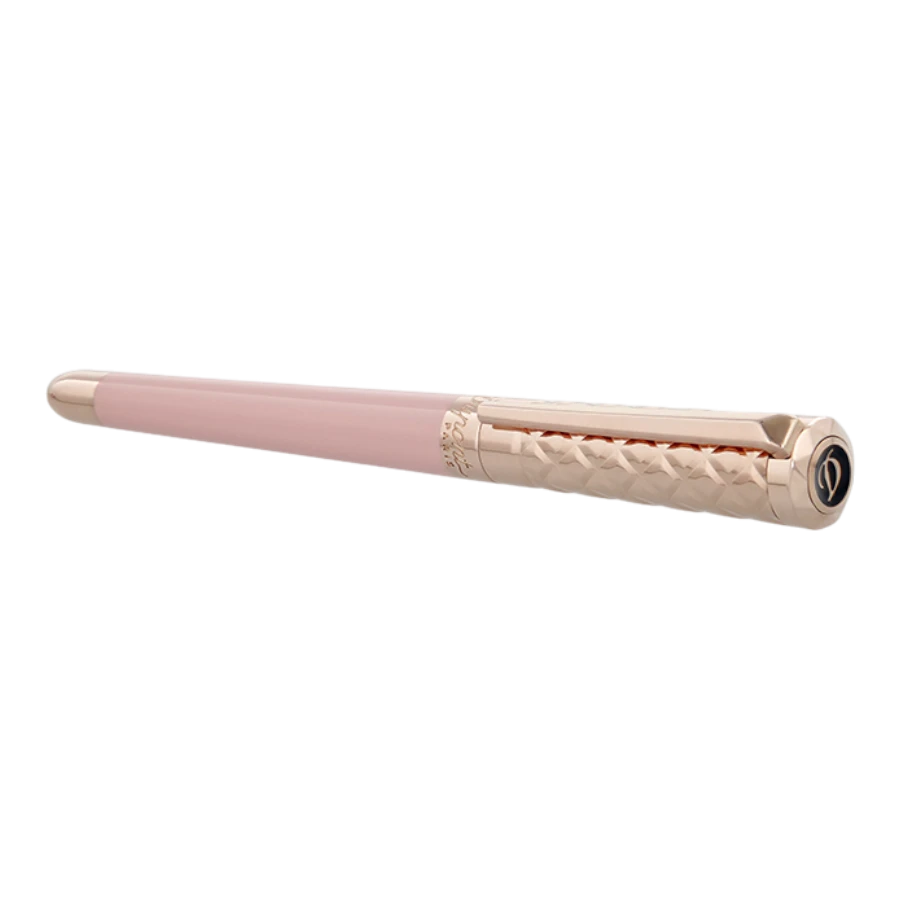 S.T. Dupont Liberté Pink Lacquer & Rose Gold Rollerball Pen, 462678