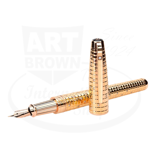 S.T. Dupont Olympio Diamond Drops Rose Gold Fountain Pen, 481011M