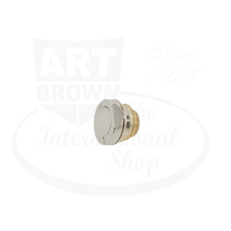 Palladium plated S.T. Dupont Ligne 2 Gas cover with yellow paint back side