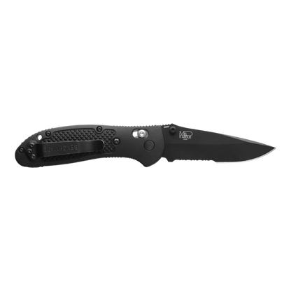 Benchmade Griptilian® Black Grivory® Serrated Drop-point