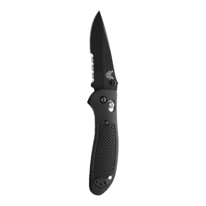 Benchmade Griptilian® Black Grivory® Serrated Drop-point