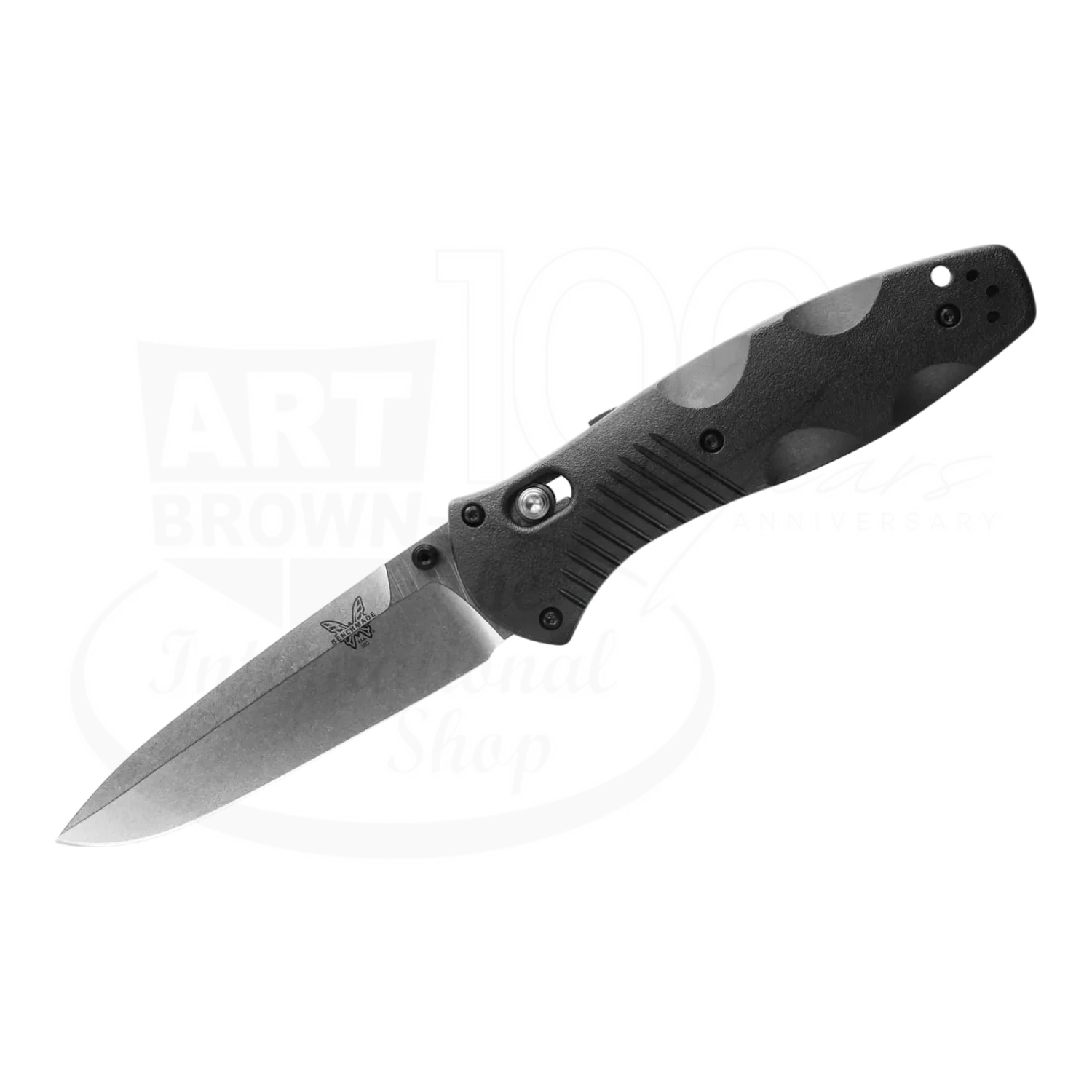 Benchmade Barrage® Black Valox® Assisted Drop-point – Art Brown