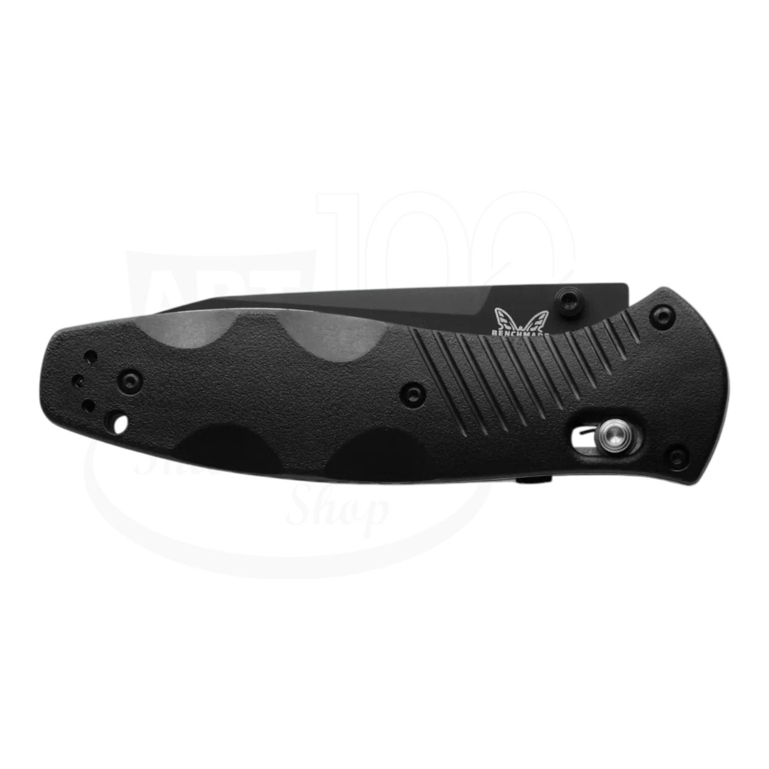 Benchmade Barrage Black Valox® Assisted Serrated Tanto closed view, gallery position 4, square 1500x1500 image
