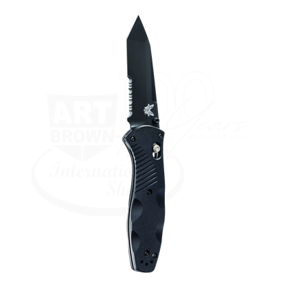 Benchmade Barrage Black Valox® Assisted Serrated Tanto knife shown in gallery position 1 with square 2048x2048 design