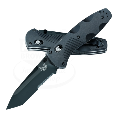Benchmade Barrage Black Valox® Assisted Serrated Tanto knife shown in gallery position 2 with square 2048x2048 dimensions